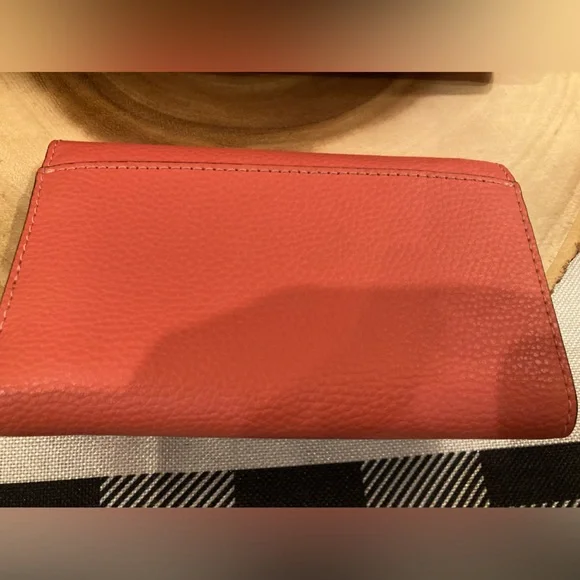 COACH Mini Emma Crossbody Satchel Pebble Leather F31466 Coral & Matching Wallet - Picture 10 of 14